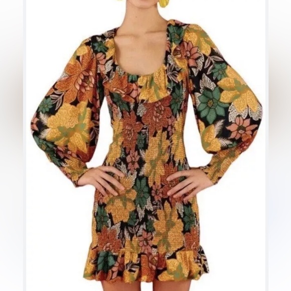 FARM Rio - GARDEN BLACK MINI DRESS - Picture 3 of 5